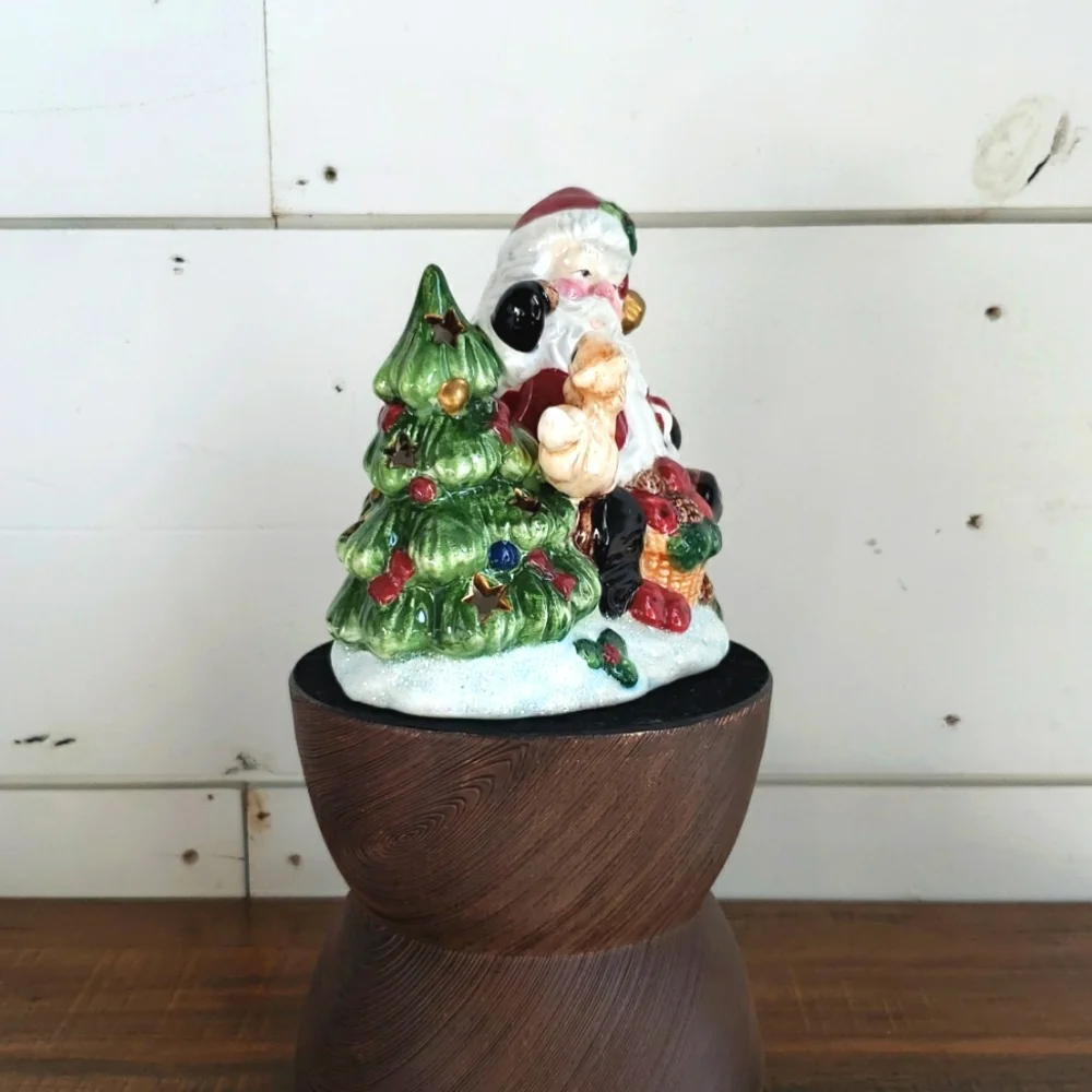 Santa 2001 Ceramic Tea Light Holder